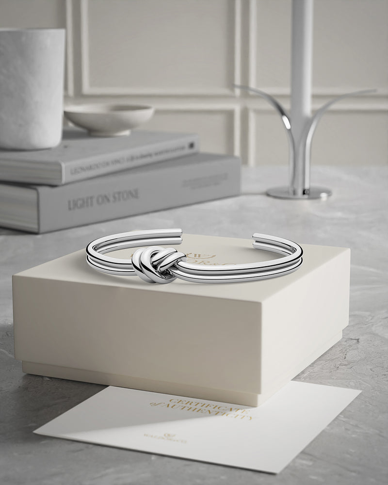 Dual Knot Bangle Polished