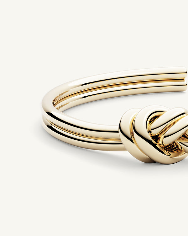 Dual Knot Bangle Polished