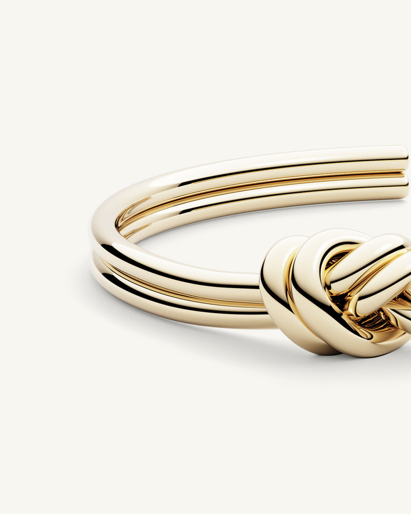 Dual Knot Bangle Polished