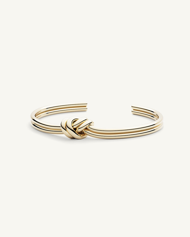 Dual Knot Bangle Polished