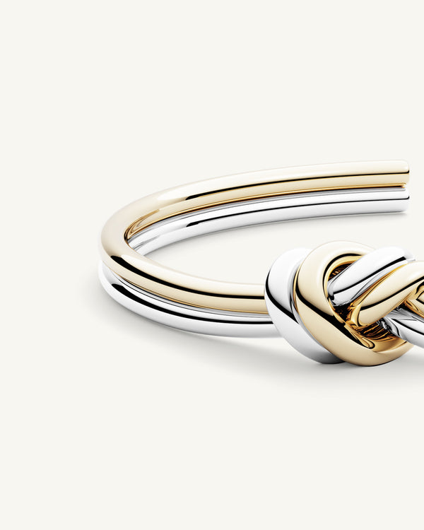 Dual Knot Bangle Polished