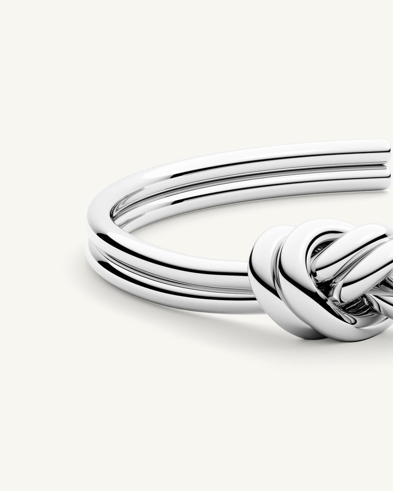 Dual Knot Bangle Polished