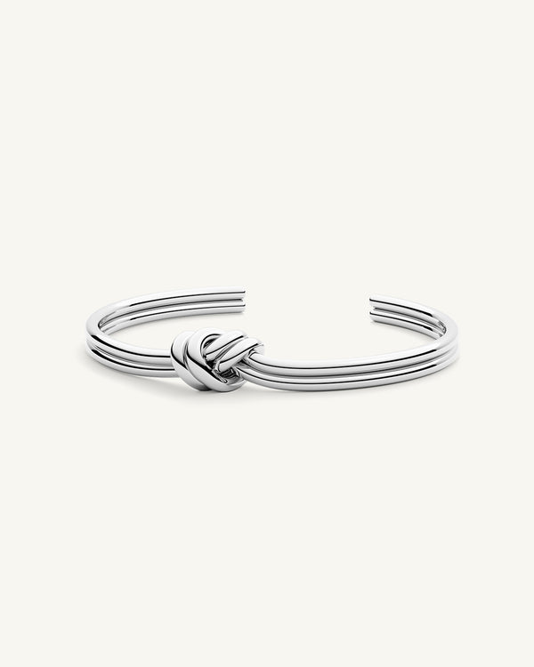 Dual Knot Bangle Polished